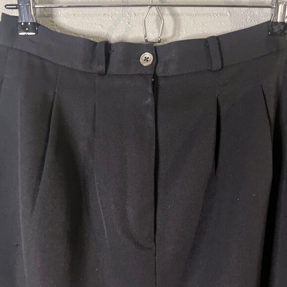 Nordstroms Industrialist Sportswear Womens Black Wool Skirt 12 with pockets - Picture 3 of 11